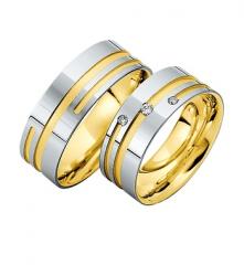 585 Weissgold , sandstrahl matt / poliert,  Saint Maurice Oro Blanco Oro Amarillo Anillos de boda