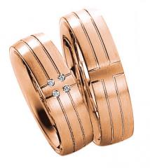 585 Rotgold, seidenmatt mit Fugen,  Saint Maurice Rotgold