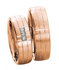 585 Rotgold, seidenmatt mit Fugen,  Saint Maurice Rotgold