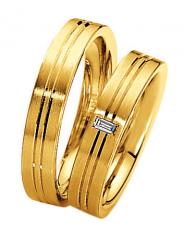 585 Gelbgold, seidenmatt mit Fugen,  Saint Maurice Gelbgold