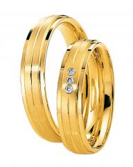 585 Gelbgold, seidenmatt / poliert,  Saint Maurice Oro amarillo - Los anillos de boda