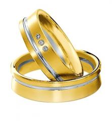 585Weissgold , seidenmatt / poliert,  Saint Maurice White gold yellow gold Marryring