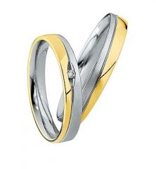 585 Weissgold , seidenmatt / poliert,  Saint Maurice Oro Blanco Oro Amarillo Anillos de boda