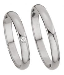 585 Weißgold, poliert,  Kühnel Klassische Trauringe