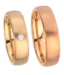 585 Rosegold, seidenmatt,  Kühnel Classic wedding Rings