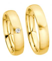 585 Gelbgold, seidenmatt,  Kühnel Classic wedding Rings