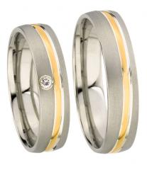 585Weißgold , seidenmatt / poliert,  Kühnel Oro Blanco Oro Amarillo Anillos de boda