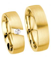 585 Gelbgold, seidenmatt,  Kühnel Classic wedding Rings