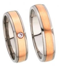 585Weißgold , seidenmatt / poliert,  Kühnel White gold red gold Marryring