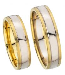 585Weißgold , seidenmatt / poliert,  Kühnel White gold yellow gold Marryring