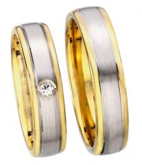 585Weißgold , seidenmatt / poliert,  Kühnel Weissgold Gelbgold