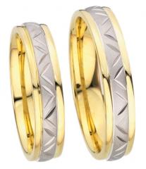 585 Weißgold , seidenmatt / poliert,  Kühnel Oro Blanco Oro Amarillo Anillos de boda