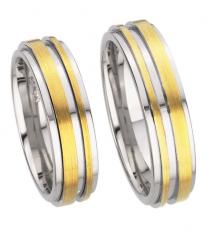 585Weißgold , seidenmatt / poliert,  Kühnel Weissgold Gelbgold