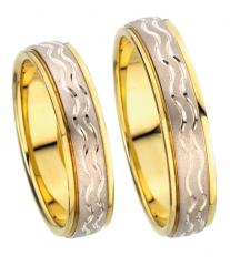 585Weißgold , seidenmatt / poliert,  Kühnel Oro Blanco Oro Amarillo Anillos de boda