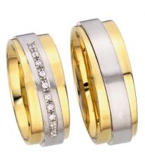 585Weißgold , seidenmatt / poliert,  Kühnel Oro Blanco Oro Amarillo Anillos de boda