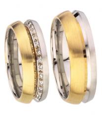 585Weißgold , seidenmatt / poliert,  Kühnel Oro Blanco Oro Amarillo Anillos de boda