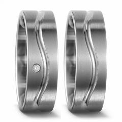 Anzahl Steine, Made in Germany, 2 mm, mattiert, 7 mm, poliert, Diamant, 0.02 ct,  Titan Factory Titan