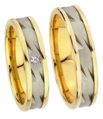 585Weißgold , seidenmatt/ poliert,  Kühnel Oro Blanco Oro Amarillo Anillos de boda