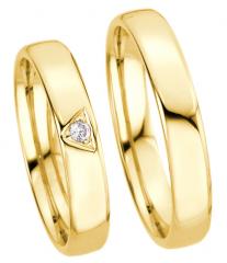 585 Gelbgold, poliert,  Kühnel Oro amarillo - Los anillos de boda