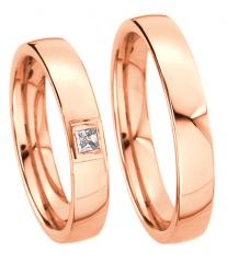 585 Rotgold, poliert,  Kühnel Classic wedding Rings