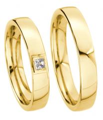 585 Gelbgold, poliert,  Kühnel Oro amarillo - Los anillos de boda