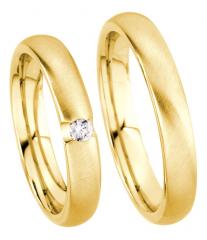 585 Gelbgold, quermatt,  Kühnel Classic wedding Rings