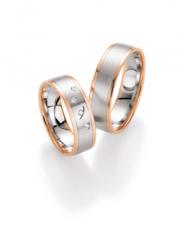 Nowotny-Collection Ruesch Blanco oro rojo Los anillos de boda