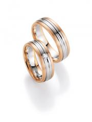 Nowotny-Collection Ruesch Blanco oro rojo Los anillos de boda