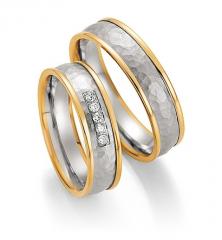 333 Weissgold-Gelbgold, gehämmert / poliert,  Nowotny-Collection Ruesch Weissgold Gelbgold