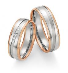 Nowotny-Collection Ruesch Blanco oro rojo Los anillos de boda