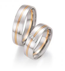 Nowotny-Collection Ruesch Blanco oro rojo Los anillos de boda