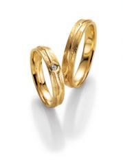 585 Gelbgold, seidenmatt mut Struktur,  Nowotny-Collection Ruesch Oro amarillo - Los anillos de boda