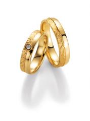 585 Gelbgold, seidenmatt / poliert,  Nowotny-Collection Ruesch Oro amarillo - Los anillos de boda