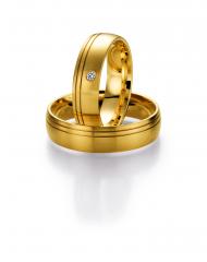 585 Gelbgold, seidenmatt,  Nowotny-Collection Ruesch Oro amarillo - Los anillos de boda