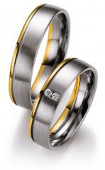 585 Weißgold-Gelbgold, seidenmatt / poliert,  Nowotny-Collection Ruesch Weissgold Gelbgold