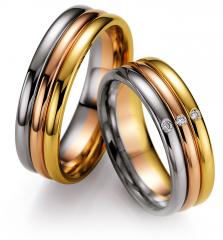 585 Weiß , poliert,  Nowotny-Collection Ruesch Multicolored Marryring