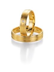 585 Gelbgold, seidenmatt / poliert,  Nowotny-Collection Ruesch Oro amarillo - Los anillos de boda