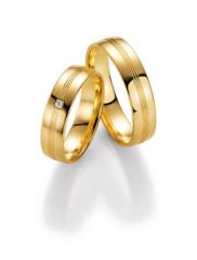 585 Gelbgold, poliert mit Fugen,  Nowotny-Collection Ruesch Oro amarillo - Los anillos de boda