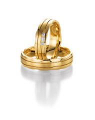 585 Gelbgold, seidenmatt / poliert mit Fugen,  Nowotny-Collection Ruesch Oro amarillo - Los anillos de boda