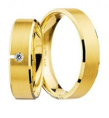 585 Gelbgold, seidenmatt/ poliert,  Nowotny-Collection Ruesch Oro amarillo - Los anillos de boda