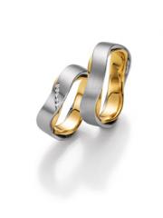 585 Weissgold , seidenmatt / poliert,  Nowotny-Collection Ruesch White gold yellow gold Marryring