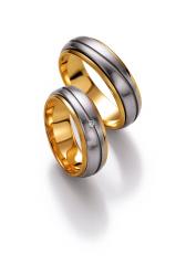 585 Weissgold , seidenmatt / poliert,  Nowotny-Collection Ruesch White gold yellow gold Marryring