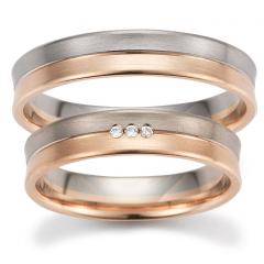 Gettmann Gris oro rosa Los anillos de boda