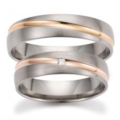 Gettmann Gris oro rosa Los anillos de boda