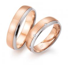 Gettmann Gris oro rosa Los anillos de boda