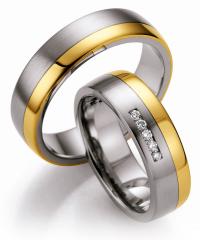 Edelstahl-585 Gelbgold, seidenmatt / poliert,  Nowotny-Collection Ruesch Edelstahl Gold