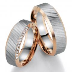 Bayer White gold red gold Marryring