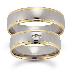 August Gerstner White gold yellow gold Marryring