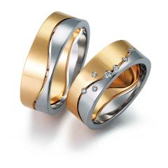585 Weissgold , seidenmatt / poliert,  August Gerstner Exclusive Wedding rings