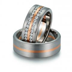 585 Weissgold , seidenmatt,  August Gerstner Exclusive Wedding rings